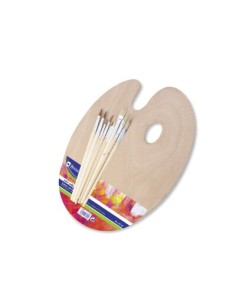 PALETA DE MADERA +10 PINCELE