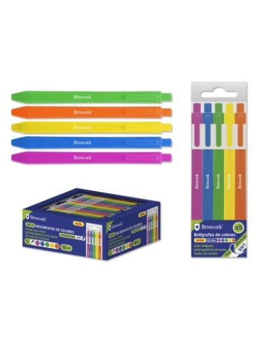BOLIGRAFOS 5UND SOFT TINTA COLORES NEON 0.7mm