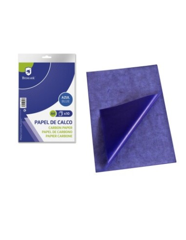 PAPEL DE CALCO COLOR AZUL A4 - 10 HOJAS