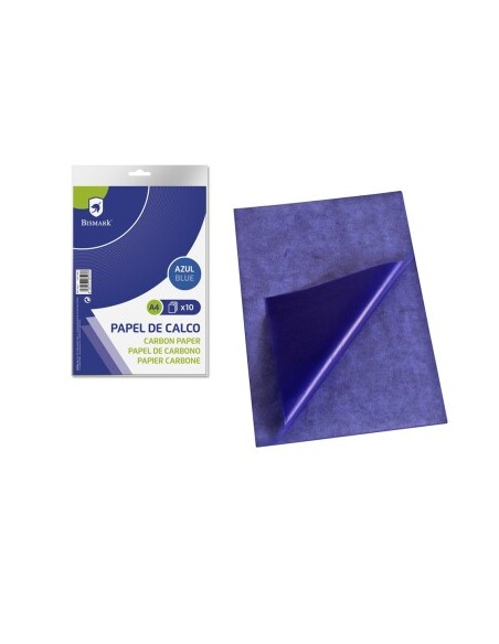 PAPEL DE CALCO COLOR AZUL A4 - 10 HOJAS