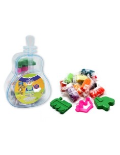 PLASTILINA GUITARRA 12 COLORES C/ 3 MOLDES