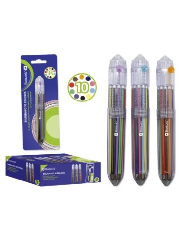 BOLIGRAFO 10 COLORES RAINBOW