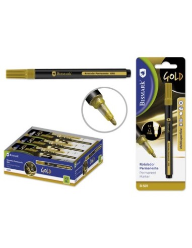 ROTULADOR PERMANENTE ORO PUNTA REDONDA