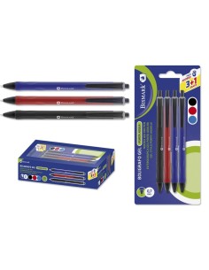 BOLIGRAFO CLIP GEL PUNTA AGUJA 0.7MM BLISTER 3+1