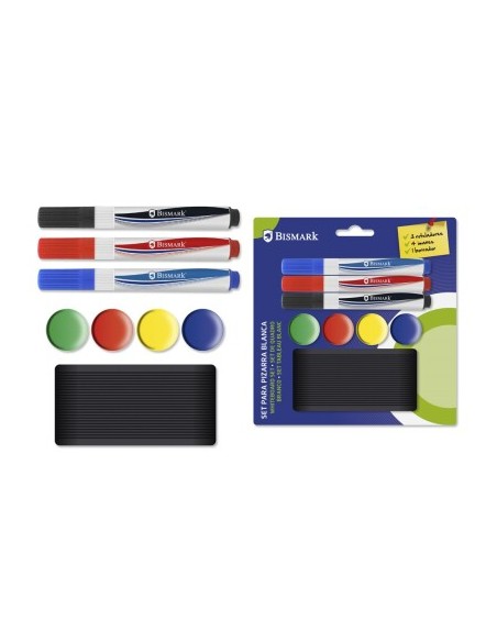 ROTULADORES PIZARRA 3UND+4 IMANES+BORRADOR