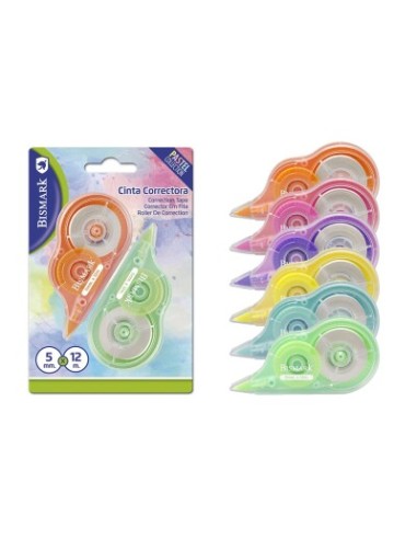 CORRECTOR CINTA 12M PASTEL  2 UND