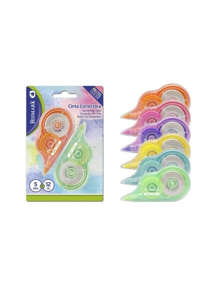 CORRECTOR CINTA 12M PASTEL  2 UND