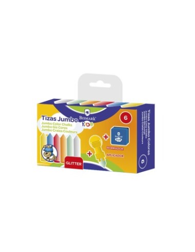 TIZAS 6UND CON BRILLANTINA / APLICADOR + BORRADOR