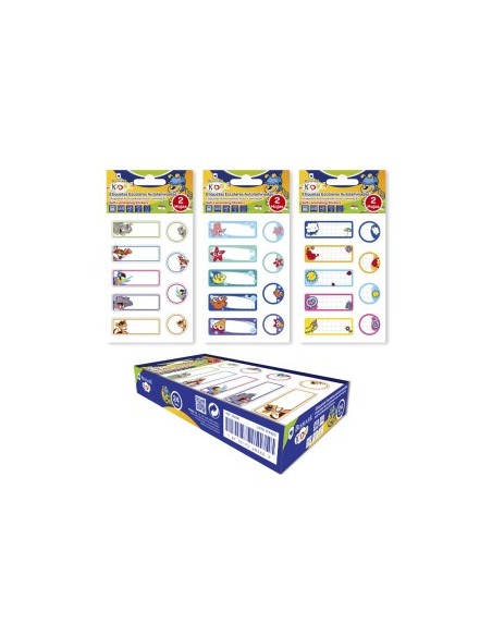 ETIQUETAS ADHESIVAS ESCOLARES AUTOLAMINADAS