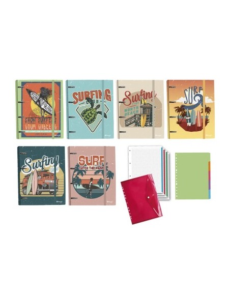 CARPETA 4 ANILLAS A4 CON 100 HOJAS Y SOBRE SEPARADA