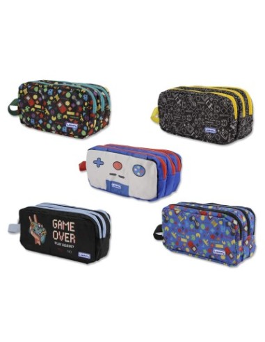 ESTUCHE TRIPLE CREMALLERA GAME OVER