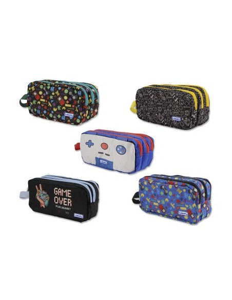 ESTUCHE TRIPLE CREMALLERA GAME OVER