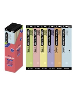 PAPEL CRESPON 50X250CM COLORES PASTEL