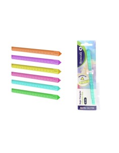 REGLA 15CM TRIANGULAR COLORES PASTEL