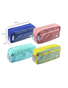 ESTUCHE BICOLOR DOBLE CREMALLERA