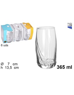 VASO 36.5CL 6UND AGUA GLORY