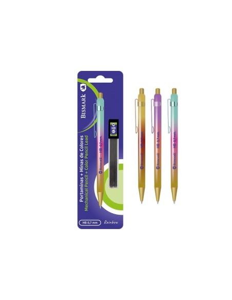 PORTAMINAS BISMARK RAINBOW C/MINAS 0.7 mm