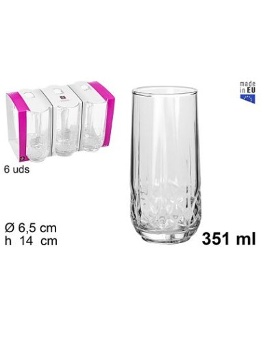 VASO 31.5CL 6UND DE AGUA RISTAL