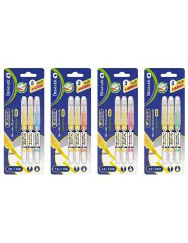 MARCADOR FLUORESCENTE TINTA LIQUIDA 3 UDS PASTEL