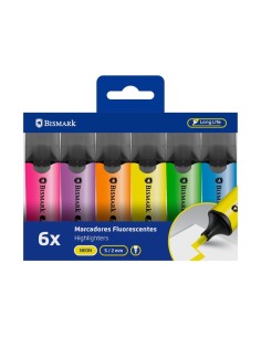 MARCADOR FLUORESCENTE LONG-LIFE 6 COLORES NEON