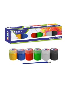 TEMPERAS 15ML C/ PINCEL 6 COLORES BASICOS