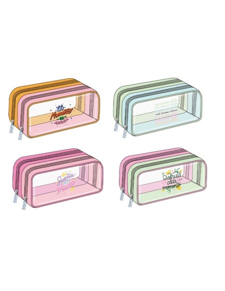 PORTATODO PVC DOBLE CREMALLERA FRASES