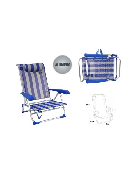 SILLA ALUMINIO BAJA LANZAROTE