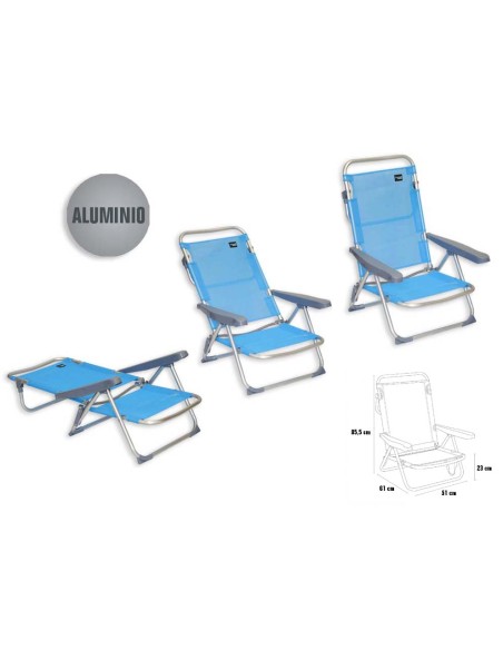 SILLA ALUMINIO 4 POSICIONES GORLIZ