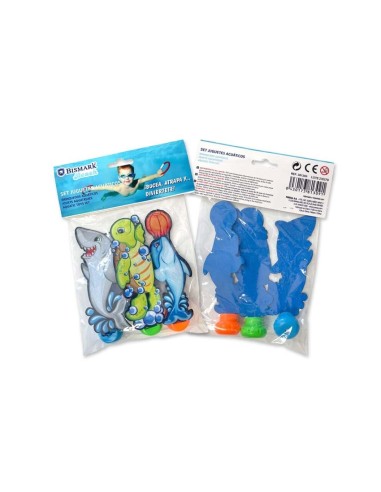 JUEGO DE BUCEO 3 UNID. PVC ANIMALES MARINOS