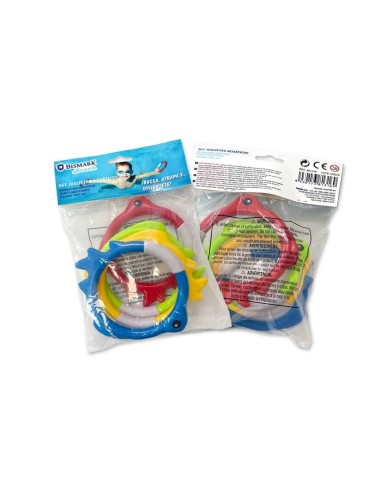 JUEGO DE BUCEO 4 UNID. PVC PECES GLOBO