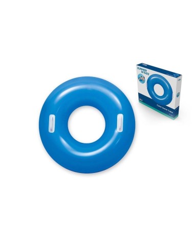 FLOTADOR CIRCULAR AZUL/ AMARILLO PVC JUMBO AZUL