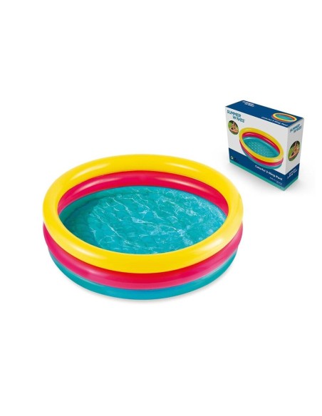 PISCINA 3 AROS PVC HINCHABLE ARCOIRIS