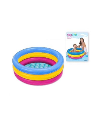 PISCINA PVC HINCHABLE 3 TUBOS COLORES