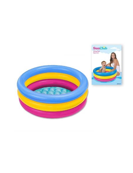 PISCINA PVC HINCHABLE 3 TUBOS COLORES