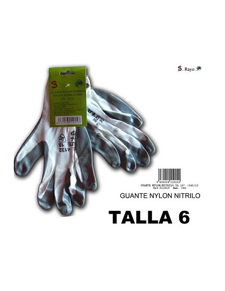 GUANTE T6 NYLON NITRILO