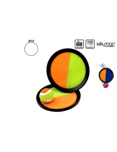 PLATOS VELCRO PELOTA DE TENIS CONJ. Ø15CM. Red