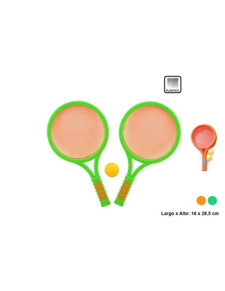 RAQUETAS 2 PELOTAS 28,5X16CM.